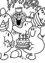 coloriage monsieur heureux fete son anniversaire